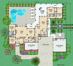 Pin By Jennifer Valerga On Home Designs Dream House Plans Monster House Plans Courtyard House Plans
