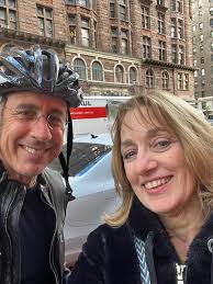 Does Jerry ride the bike in his hallway?