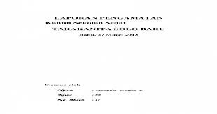 Contoh pidato pembukaan kantin sekolah singkat informasi. Tugas Bi Laporan Pengamatan Kantin