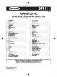 97th ave mokena, illinois, u.s.a. Purepro Dp711 Installation And Operating Instructions Manual Pdf Download Manualslib