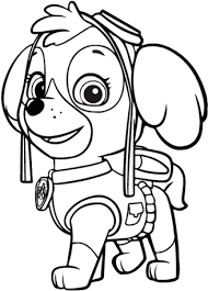 She is the first female member of the paw patrol, with the second being everest. Download Paw Patrol Skye Coloring Pages Skye Paw Patrol Colouring Png Image With No Background Pngkey Com