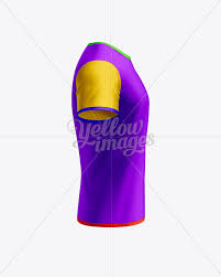 Download Men S T Shirt Side View In Apparel Mockups On Yellow Images Object Mockups PSD Mockup Templates