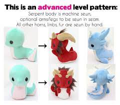 Plush Sewing Pattern Dragon Snake Stuffed Animal Bundle Chibi Kawaii Plush Plushie Pokemon Serpent Basilisk Leviathan Haku Dragonair In 2021 Sewing Stuffed Animals Sewing Projects Sewing Projects For Beginners