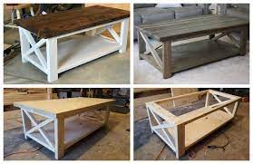 Rustic decor with simple furnishings requires lots of texture. Diy Rustic X Coffee Table Tutorial Free Plan