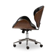 Baxton studio bruce modern office chair, walnut/black. Baxton Studio Bruce Walnut And Black Modern Office Chair Wholesale Interiors