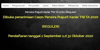 Selamat datang di channel jobs indo, channel loker terpercaya. Dibuka Penerimaan Calon Perwira Prajurit Karier Tni Tahun 2020 Untuk Lulusan D3 S1 Tertarik Halaman All Kompas Com