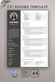 Google Docs Resume Template Creative Resume Template Modern Resume Template Professional Resume Template Cv Template Instant Download In 2020 Creative Resume Templates Resume Template Creative Resume