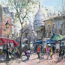 Place Du Tertre Montmartre C Ricart Gallery Paris Painting Paris Art Paris Artwork