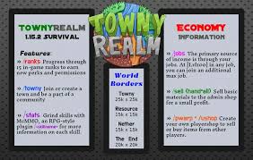 Factions, essentials, mcmmo, skyblock, askyblock, opskyblock, prison, opprison,. Townyrealm 1 15 2 Minecraft Server