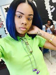 Blue Bob Weave Ombre Short Bob Hair Laid Happy Hair