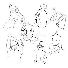 Laumoi minimalist line art prints set of 9 simple aesthetic posters women line art wall decor . Set Simple Hand Drawn Trendy Line Silhouettes Ladies Isolated On White Background Modern Minimalism Art Aesthetic Contour Abst Stock Illustration Illustration Of Doodle Aesthetic 152232959