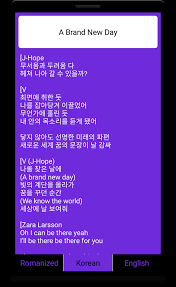 Nareul chajeun nare (a brand new day) biche gyedaneul ollaga kkumeul kkudeon sungan (we know the world) sesange nal boyeojwo oh i can be there yeah. Bts Lyrics For Android Apk Download