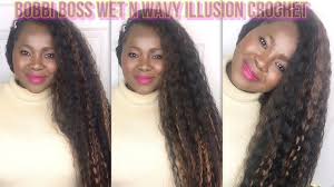 Knotless box and triangle braids. Bobbi Boss King Tips Wet And Wavy Style 28 Illusion Crochet Braids Youtube