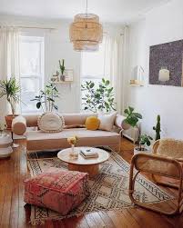 A Mix Of Mid Century Modern Bohemian And Industrial Interior Style Home And Apartm In 2020 Boho Living Room Bohemian Living Room Decor Modern Bohemian Living Room