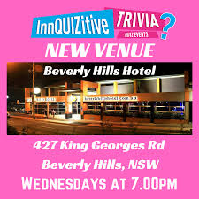 People will often travel and then stop at their favorite hotel for a break. Innquizitive Big Screen Trivia It S On Tonight Head On Down To The Beverly Hills Hotel For A 7 00pm Kick Off For Your Favorite Trivia Fix John Is The Host Here