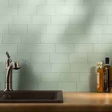 Aspect 3 X6 Glass Backsplash Tile In Morning Dew Glass Tile Backsplash Glass Backsplash Easy Backsplash
