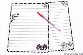 Use the printable blank paper to draw pictures or to print special projects on. Spider Writing Paper Simple Fun For Kids