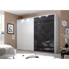 White wardrobes evoke a classic feeling of confidence, elegance, cleanliness and sophistication. Miro Grey And White Wardrobe With Sliding Doors Wardrobes 3217 Sena Home Furniture