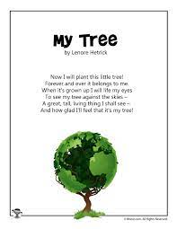 My Tree Arbor Day Poem Woo Jr Kids Activities Kids Poems Arbour Day Earth Day Poems