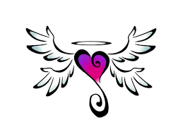 Un Disegno Originale Per Realizzare Dei Tatuaggi A Cuore Colorati Con Ali E Aureola Tatuaggio Cuore Idee Per Tatuaggi Tatuaggi