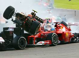 F1 french grand prix live results: Romain Grosjean Passes Close To Fernando Alonso S Helmet During A First Corner Accident Formula 1 Photos Espn F1 Formula 1 Formula Racing Racing