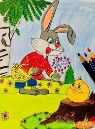 Рисунок колобок и заяц