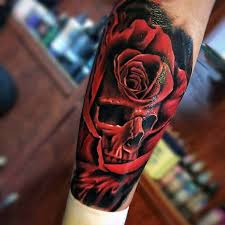 Skull tattoos rose tattoos flower tattoos rock n roll tattoo think tattoo tattoo uk tattoo addiction great tattoos body mods. 125 Awesome Rose Tattoos For You With Meaning Body Tattoo Art