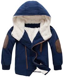 Amazon Com Mallimoda Boy S Thick Cotton Padded Parka Jacket Hooded Fleece Coat Navy 2 3 Years Clothi Boys Winter Jackets Kids Jackets Boy Boys Winter Clothes