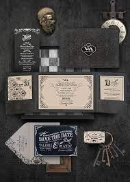 Halloween Inspired Wedding Invitation And Save The Date With Spooky Details And Halloween Wedding Invitations Alternative Wedding Invitations Halloween Wedding