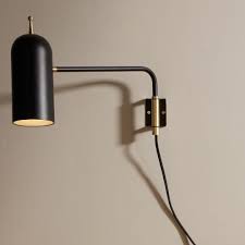 Design Project By John Lewis No 045 Led Plug In Wall Light White Bedside Wall Lights Wall Lights Black Wall Lights