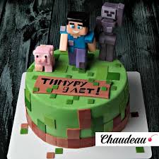 Обладает свойствами и еды, и блока. Tort Majnkraft Zakazat S Dostavkoj Po Moskve 3 300 Rub Za 1 Kg S Dekorom Konditerskaya Chaudeau