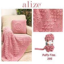 Alize Puffy Fine Blanket Orgu Battaniye Modelleri Battaniye