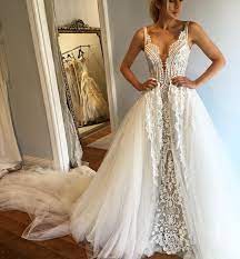Pallas Couture On Instagram Beautiful Elle In Pallas Haute Couture Venise Gown With Detachable Skirt Summer Wedding Dress Boho Bridal Gowns Wedding Dresses