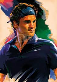 Roger Federer Tennis Sports Art Poster Print Etsy Tennis Art Sports Art Roger Federer