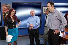 Big tits redhead business woman Monique Alexander sucks off a hot hard cock  - Pichunter