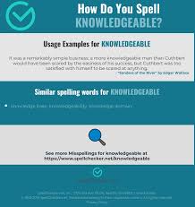 Correct Spelling For Knowledgeable Infographic Spellchecker Net