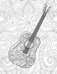 Coloring pages music coloring printable music instrument. Guitar Coloring Book Page Shutterstock Music Coloring Music Coloring Sheets Coloring Books