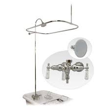 Shop for rain shower heads whether you're doing a bit of diy or transforming your bathroom, browse showerheads in a range of styles and finishes from top brands. Tub Wall Mount Clawfoot Tub Shower Package Vintage Tub