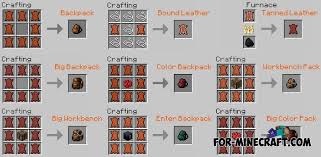 You are presented with this assembly of three modifications. Backpacks Mod For Minecraft Pe 1 0