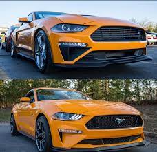2018 Ford Mustang Ecoboost Features An Orange Fury Metallic Tri Coat Exterior With An Ebony Interior Ca Sports Cars Mustang Mustang Cars Ford Mustang Ecoboost