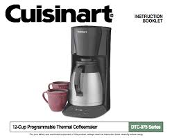 Black And Decker Thermal Coffee Maker 12 Cup Programmable Thermal Coffeemaker Dtc 975 Dtc 975bkn Product Manual Coffee Maker Best Coffee Coffee Brewer