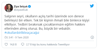 Milli eğitim bakanı ziya selçuk, okulların açılmasıyla ilgili muhtemel tarihe işaret etti. Okullar Ne Zaman Acilacak Okullarda Yine Uzaktan Egitim Mi Olacak Bakan Ziya Selcuk Ne Dedi Timeturk Haber