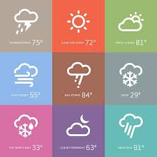 A Set Of Weather App Icons Designed For Optimal Readability And Simplicity The Minimal Designs Quickly And Easily Infor Weather Icons App Icon Design App Icon