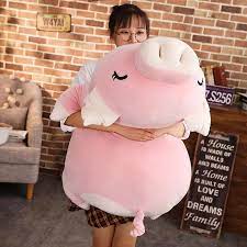 Kawaii Plushies Jeju The Piggy Cute Stuffed Animals In 2021 Giant Stuffed Animals Pig Plushie Animal Plush Toys
