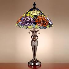 Dale Tiffany Lamps Floral Battersby Table Lamp In Fieldstone Tt100918 Lampy Tiffani Lampa Stil
