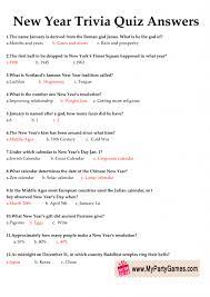 Free Printable New Year Trivia Quiz Trivia Quiz New Years Trivia Quiz