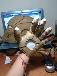 It is very easy to make and very cheap. Cardboard Iron Man Suit With Working Lights This Is Awesome Cube Breaker Iron Man Costume Diy Cardboard Costume Iron Man