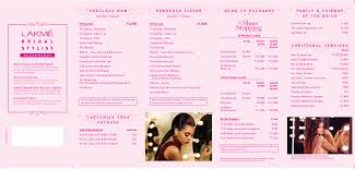Lakme Salon Bridal Stylist Services Luminance 3 Ritual Experiental New Love Makeup Bridal Makeup Prices Bridal Packages Asian Bridal Makeup