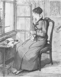 Strickende Frau Am Fenster Georg Friedrich Kersting 31 October 1785 1 July 1847 Knit Art Painting Knitting