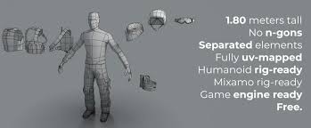 Learn how to easily model a low poly character in blender 2.9x. Artstation Nikita Low Poly Character Base Mesh Game Assets